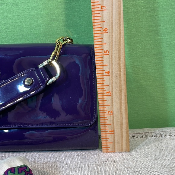 TORY BURCH Patent Leather Clutch w/Removable Handle